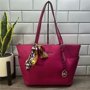 Michael Kors Fuchsia Tote with Charm
